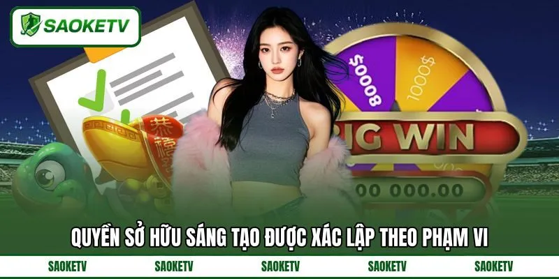 Quyền sở hữu sáng tạo được xác lập theo phạm vi