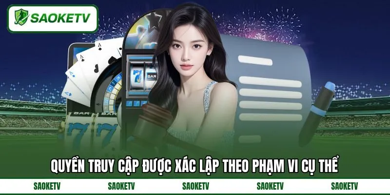 Quyền truy cập được xác lập theo phạm vi cụ thể Quyền truy cập được xác lập theo phạm vi cụ thể